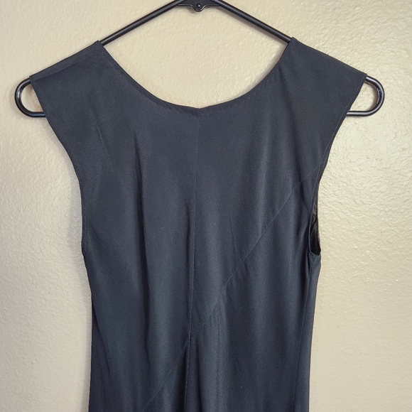 Aritzia Wilfred Womens |0| Black 100% Silk Sleeveless Midi Dress - Picture 5 of 6